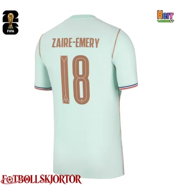 Frankrike Warren Zaire-Emery #18 Bortatröja VM 2026 Kortärmad